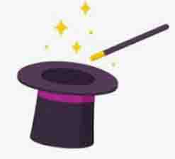 picture of a magician's wand and top hat